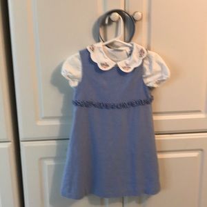 Baby blue collared dress with headband